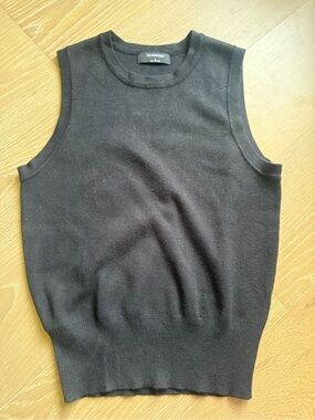 The Workshop Black Sleeveless Knit Top